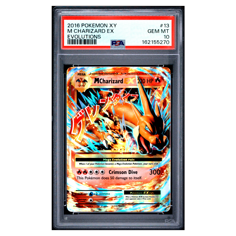 M CHARIZARD EX #13 EVOLUTIONS PSA 10 - Front