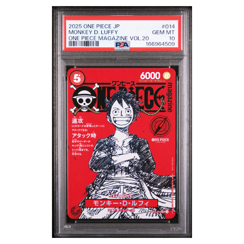 MONKEY D. LUFFY #014 ONE PIECE MAGAZINE VOL.20 PSA 10 - Front