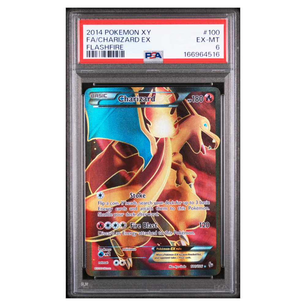 FA/CHARIZARD EX #100 FLASHFIRE PSA 6 - Front