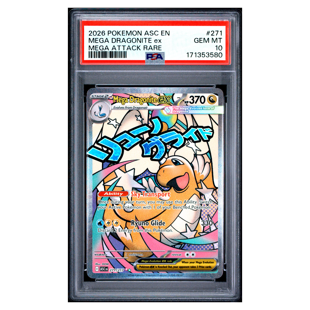 MEGA DRAGONITE ex #271 MEGA ATTACK RARE PSA 10 - Front