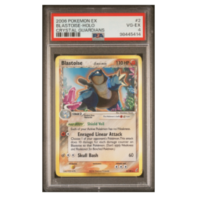 BLASTOISE-HOLO #2 CRYSTAL GUARDIANS PSA 4 - Front