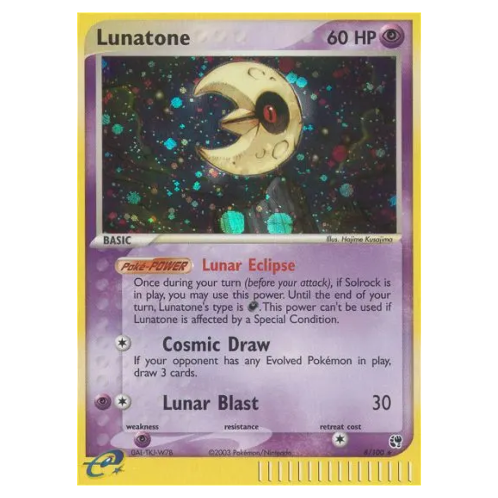 Lunatone #8 Sandstorm Holo (GOOD+)