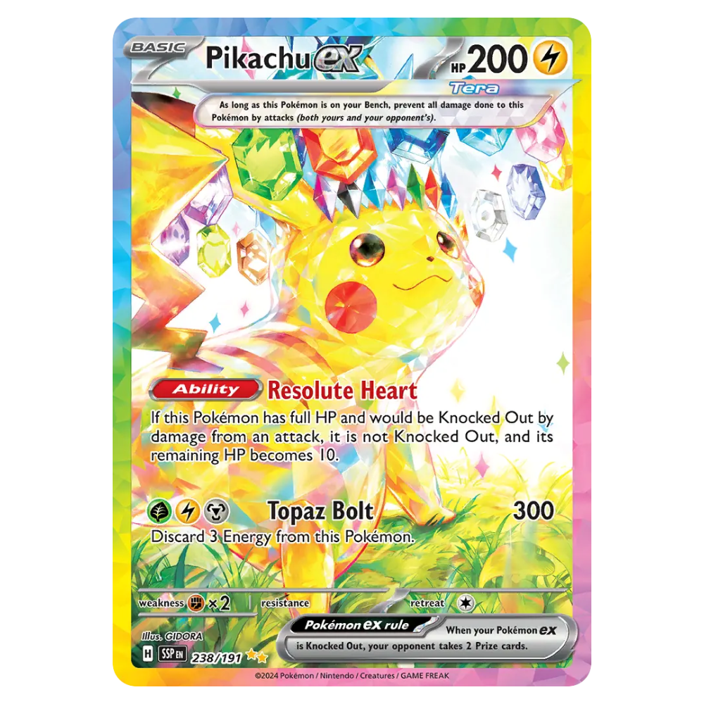 Pikachu ex #238 Surging Sparks (NM)