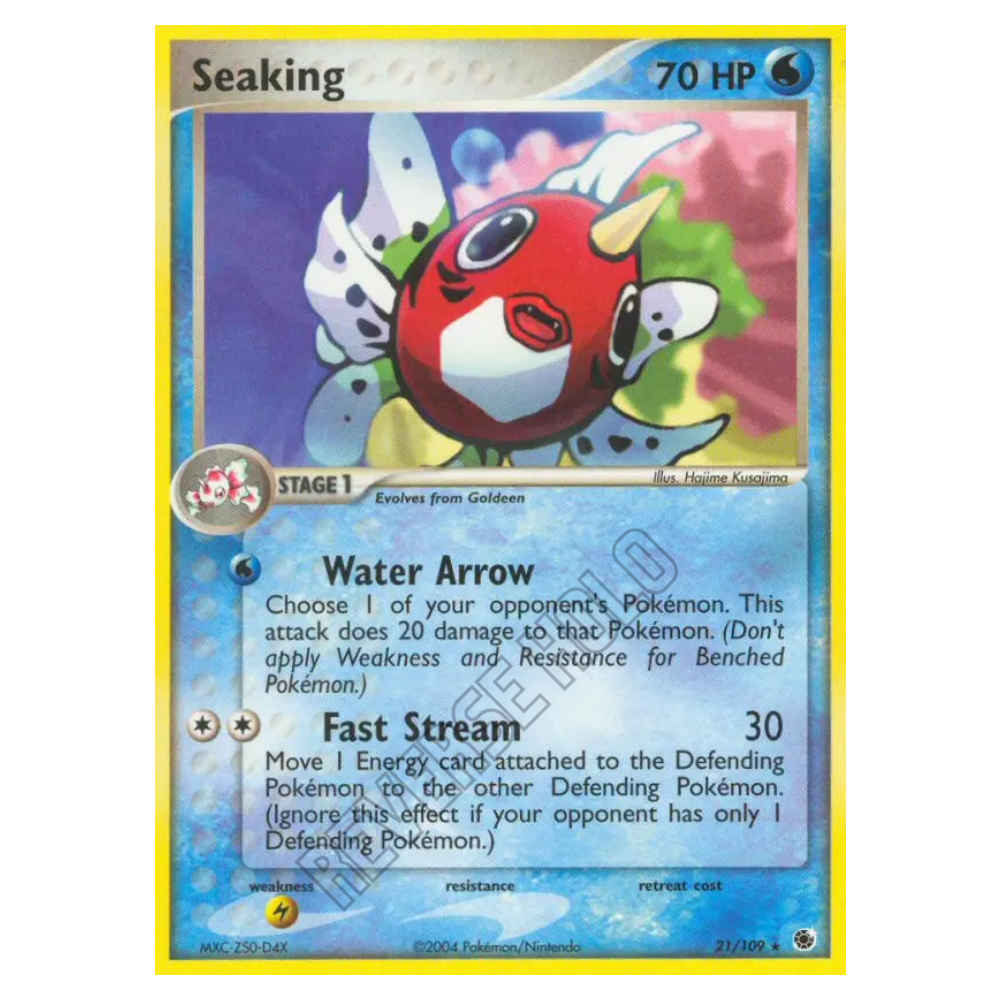 Seaking #21 Ruby & Sapphire Reverse Holo (GOOD-)