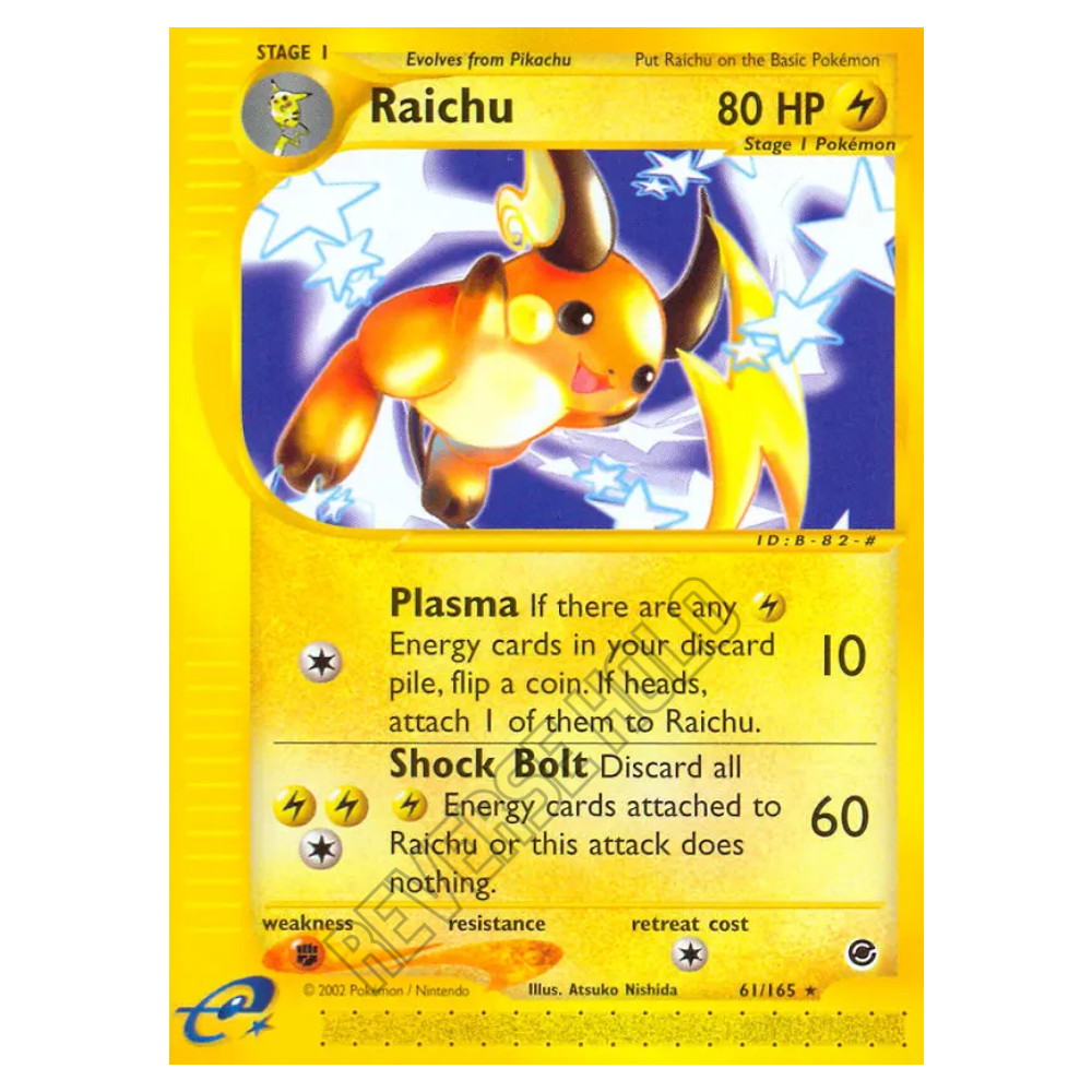 Raichu #61 Expedition Base Set Reverse Holo (GOOD)