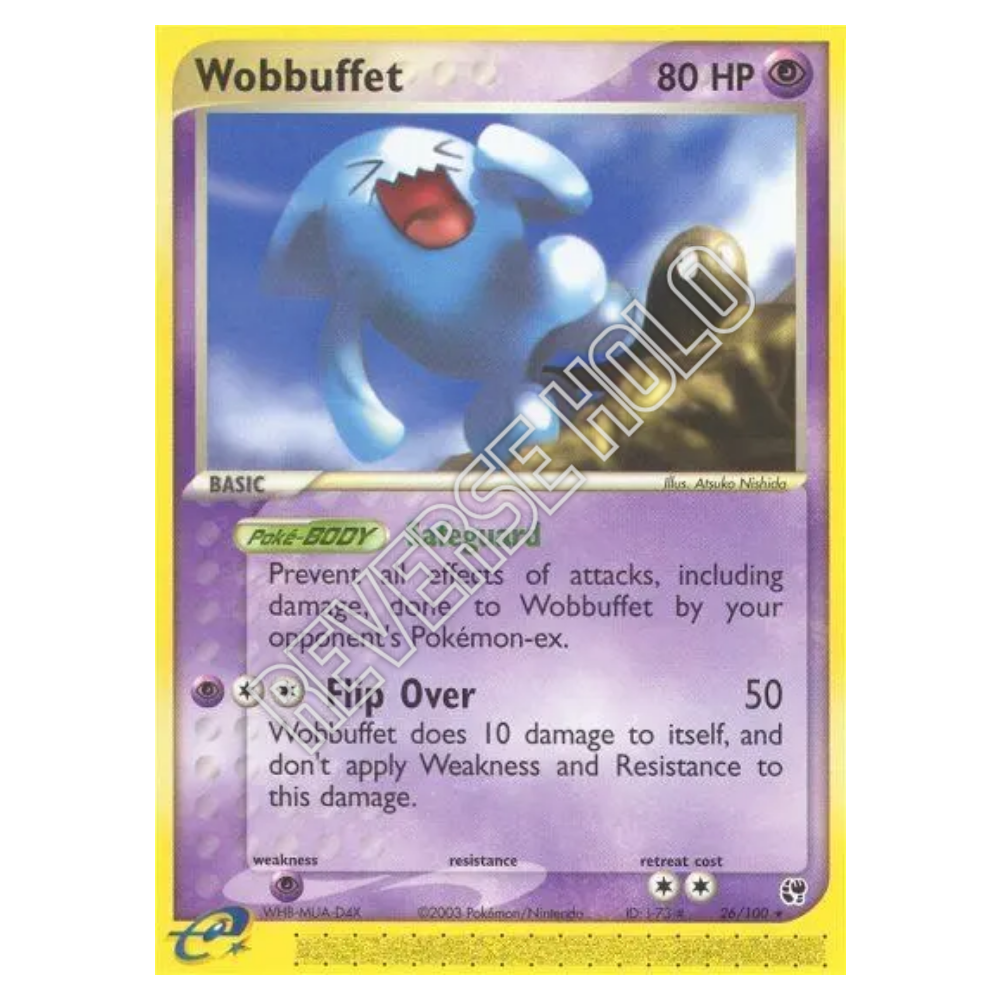 Wobbuffet #26 Sandstorm Reverse Holo (GOOD)