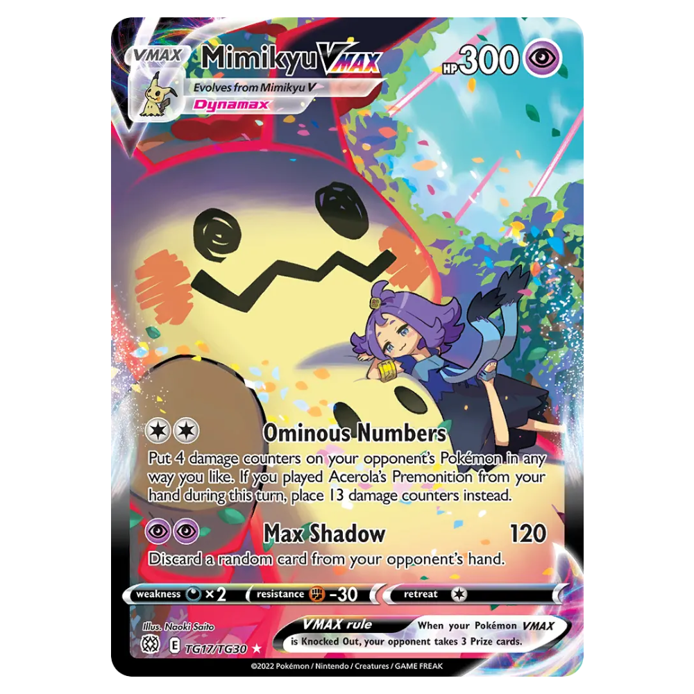 Mimikyu VMAX #TG17 Brilliant Stars Trainer Gallery (NM)