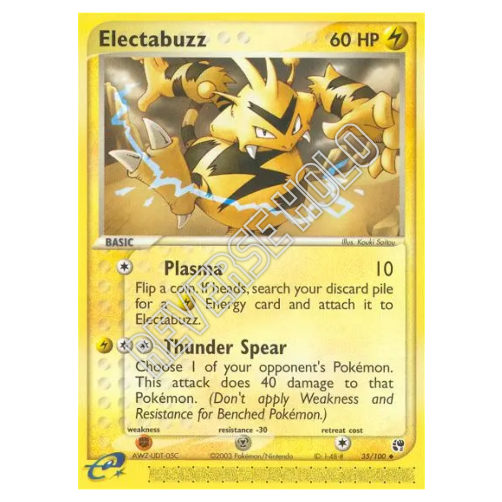 Electabuzz #35 Sandstorm Reverse Holo (HP)