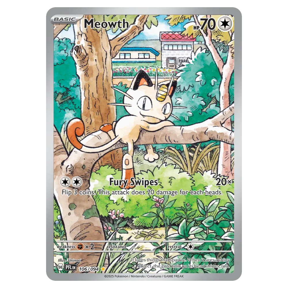 Meowth #106 Phantasmal Flames (NM)