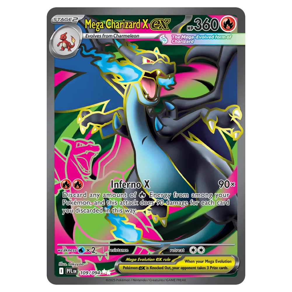 Mega Charizard X ex #109 Phantasmal Flames (NM)