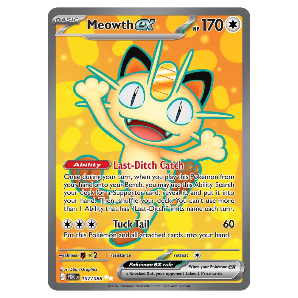 Meowth ex #107 Perfect Order (NM)
