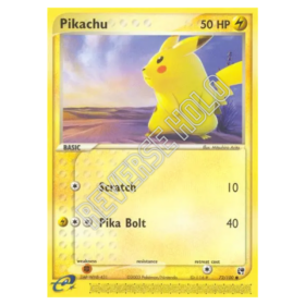 Pikachu #72 Sandstorm Reverse Holo (LP+)