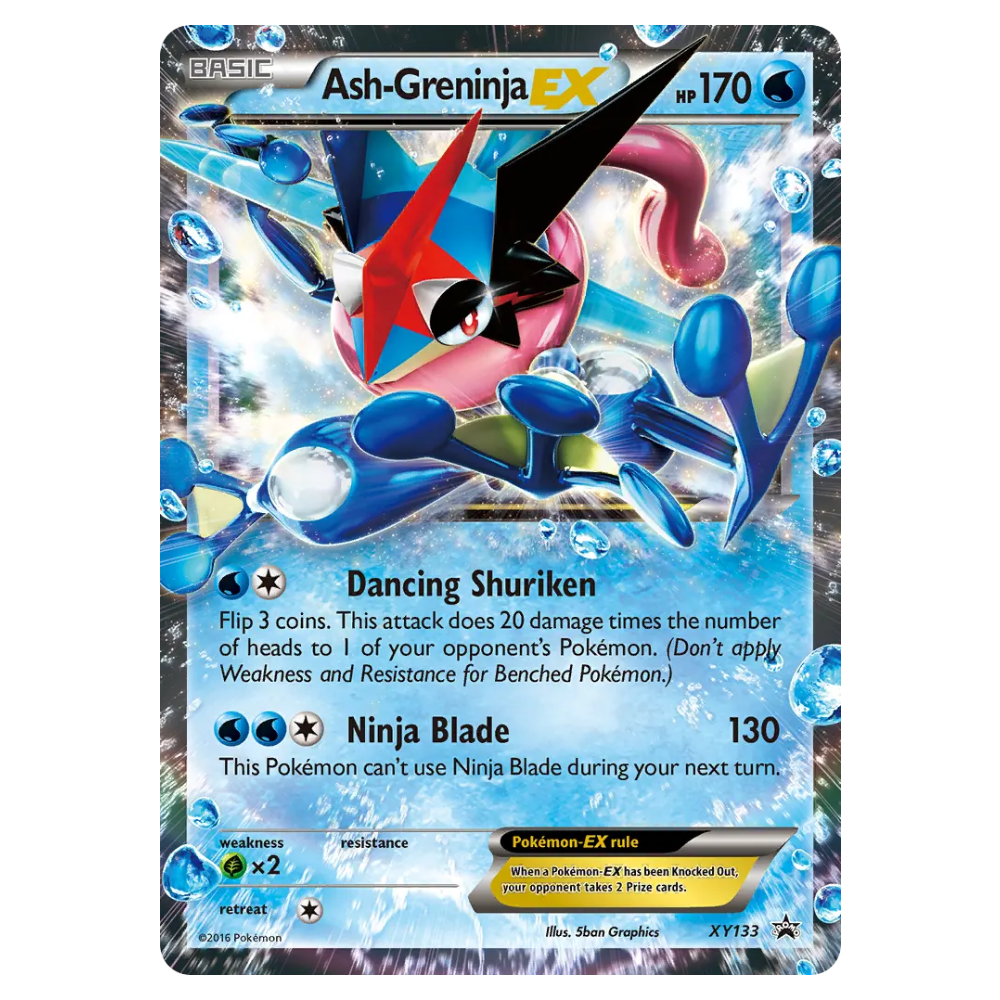 Ash-Greninja-EX #XY133 XY Black Star Promos (GOOD)