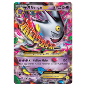 M Gengar-EX #XY166 XY Black Star Promos (GOOD)