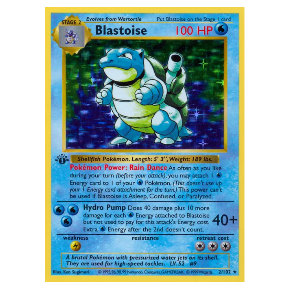 Blastoise #2 Base Holo (HP)
