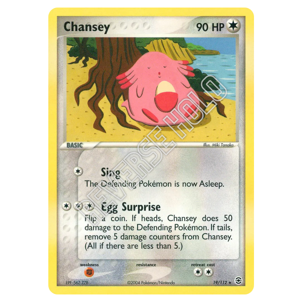 Chansey #19 FireRed & LeafGreen Reverse Holo (GOOD+)