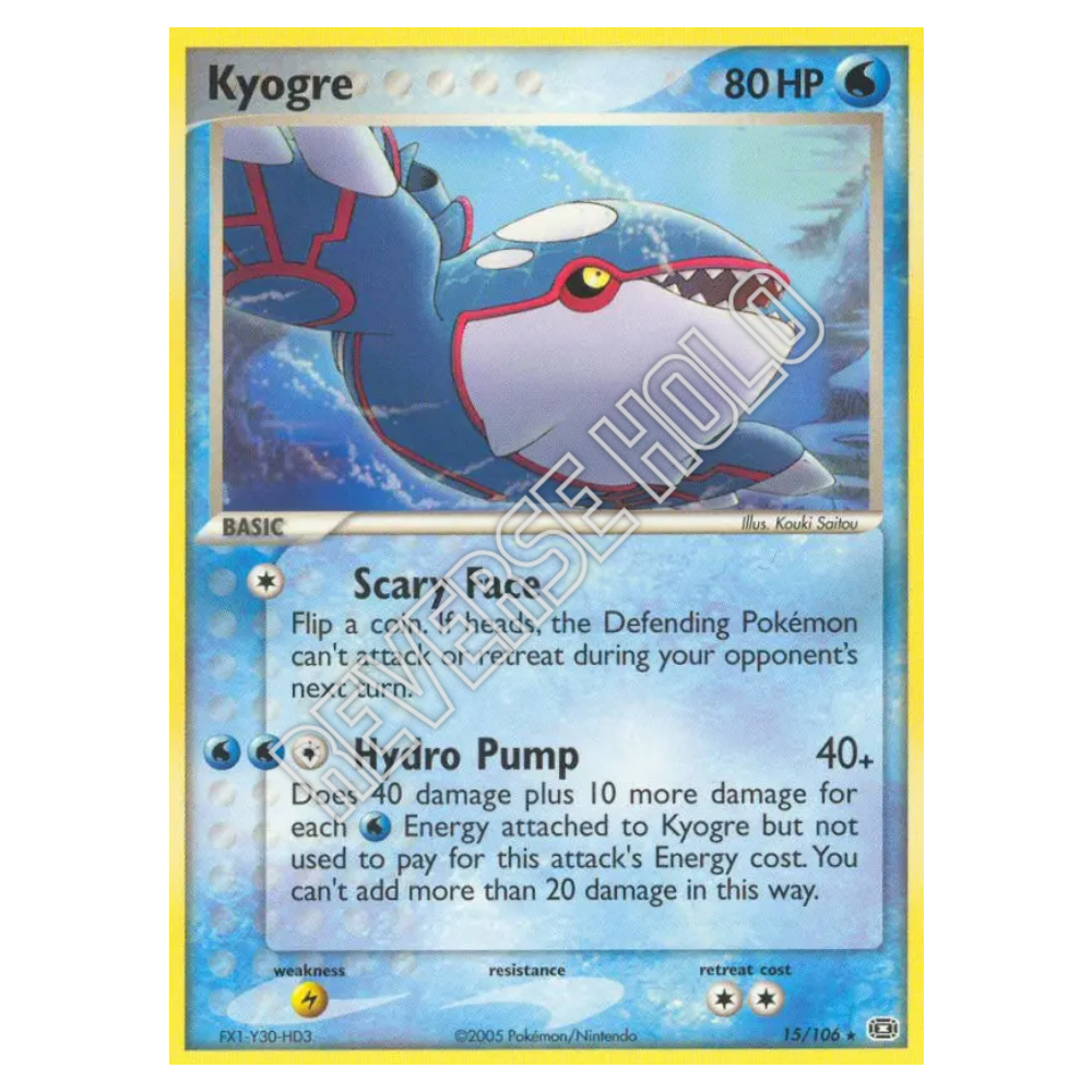 Kyogre #15 Emerald Reverse Holo (LP)