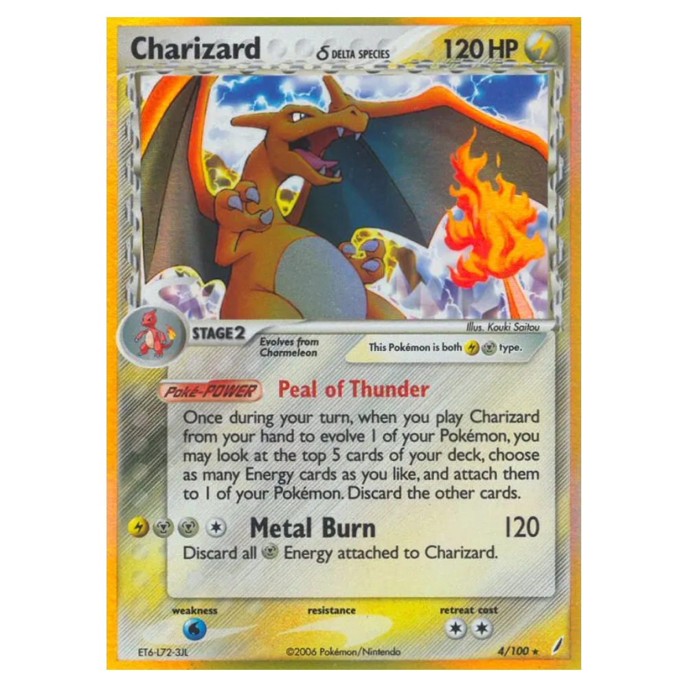 Charizard δ #4 Crystal Guardians (POOR-)