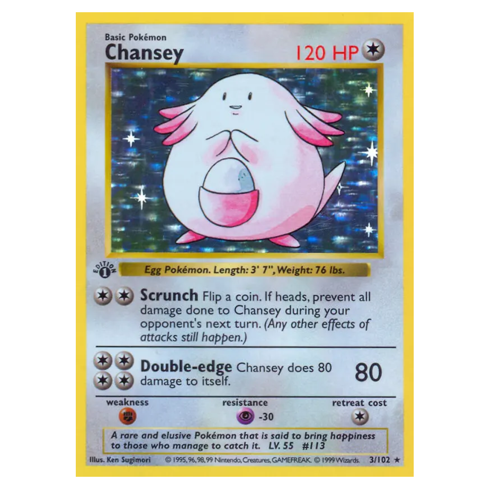 Chansey #3 Base Holo (LP)