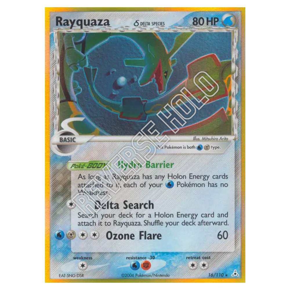 Rayquaza δ #16 Holon Phantoms Reverse Holo (PL-)