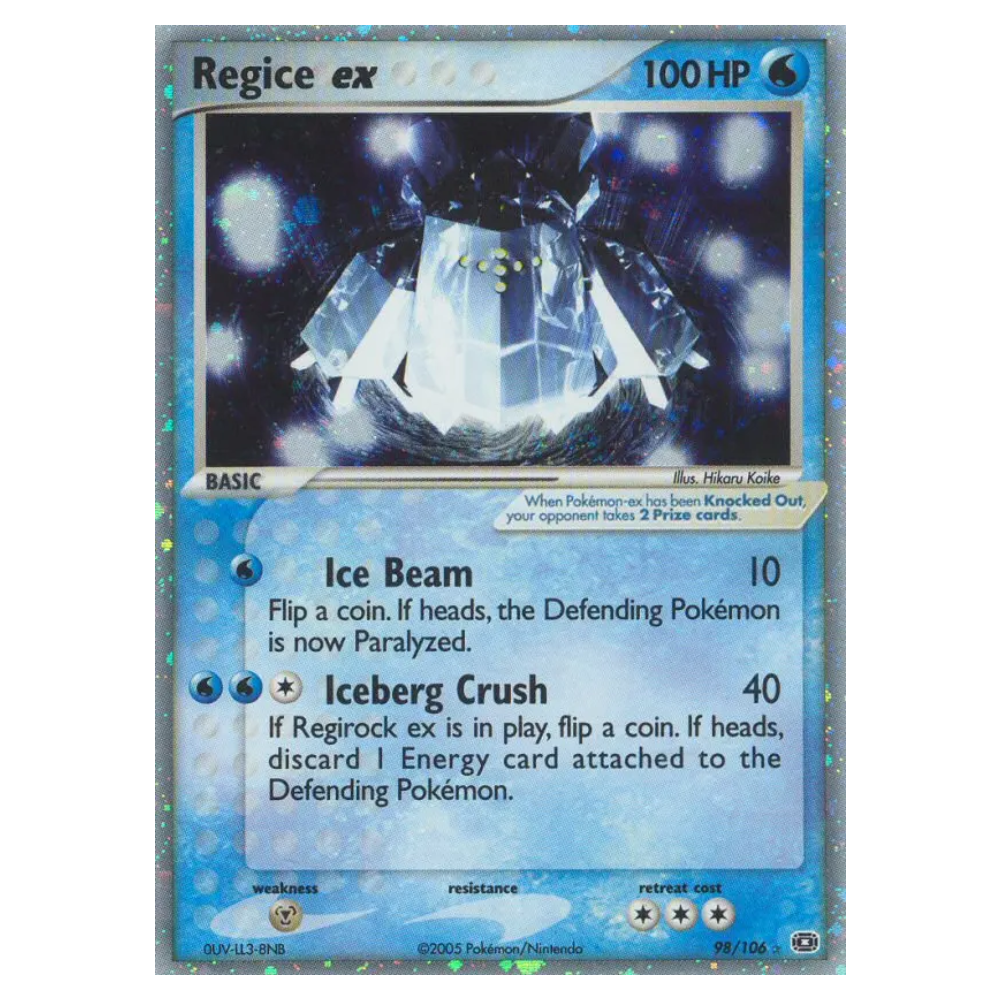Regice ex #98 Emerald (EXC)