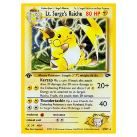 Lt. Surge's Raichu #11 Gym Challenge Holo (LP)