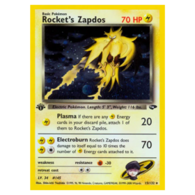 Rocket's Zapdos #15 Gym Challenge Holo (LP)