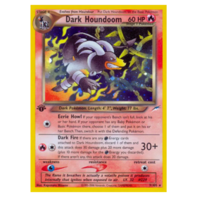 Dark Houndoom #7 Neo Destiny 1st Edition (EXC-)
