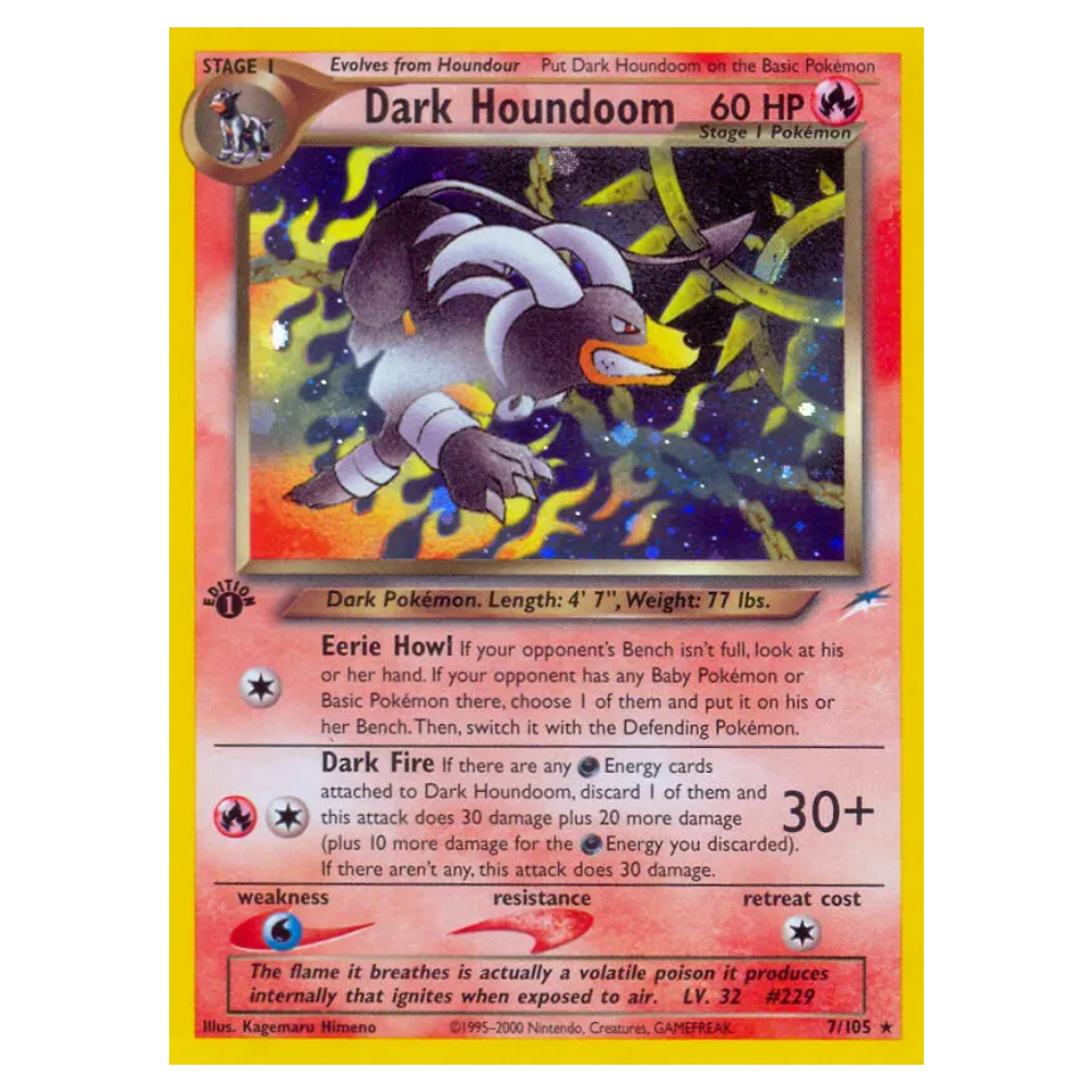 Dark Houndoom #7 Neo Destiny 1st Edition (EXC-)