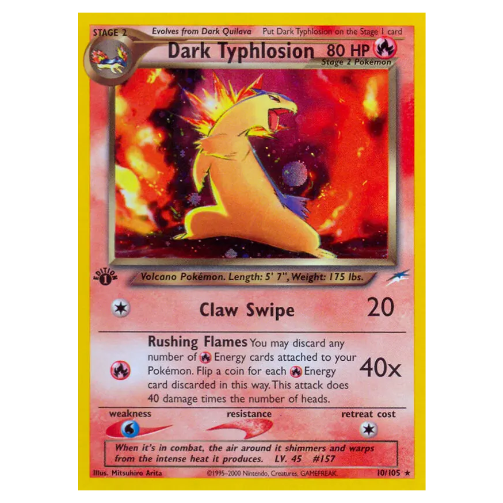 Dark Typhlosion #10 Neo Destiny Holo (GOOD)