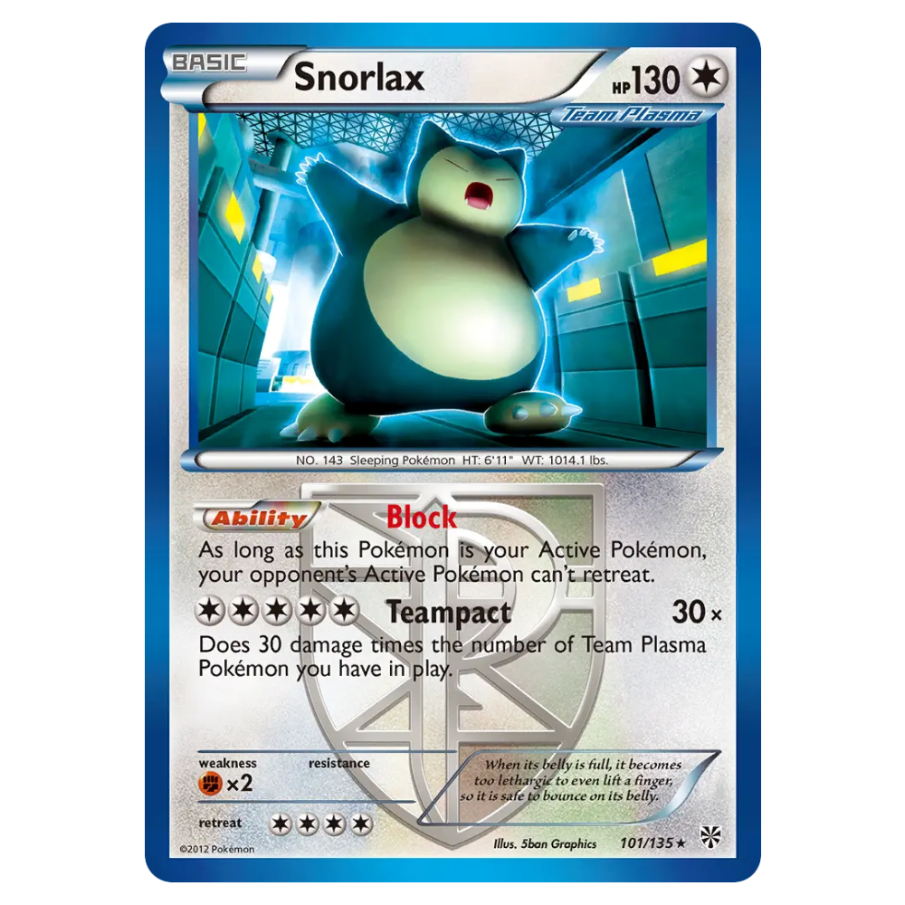 Snorlax #101 Plasma Storm (NM-)