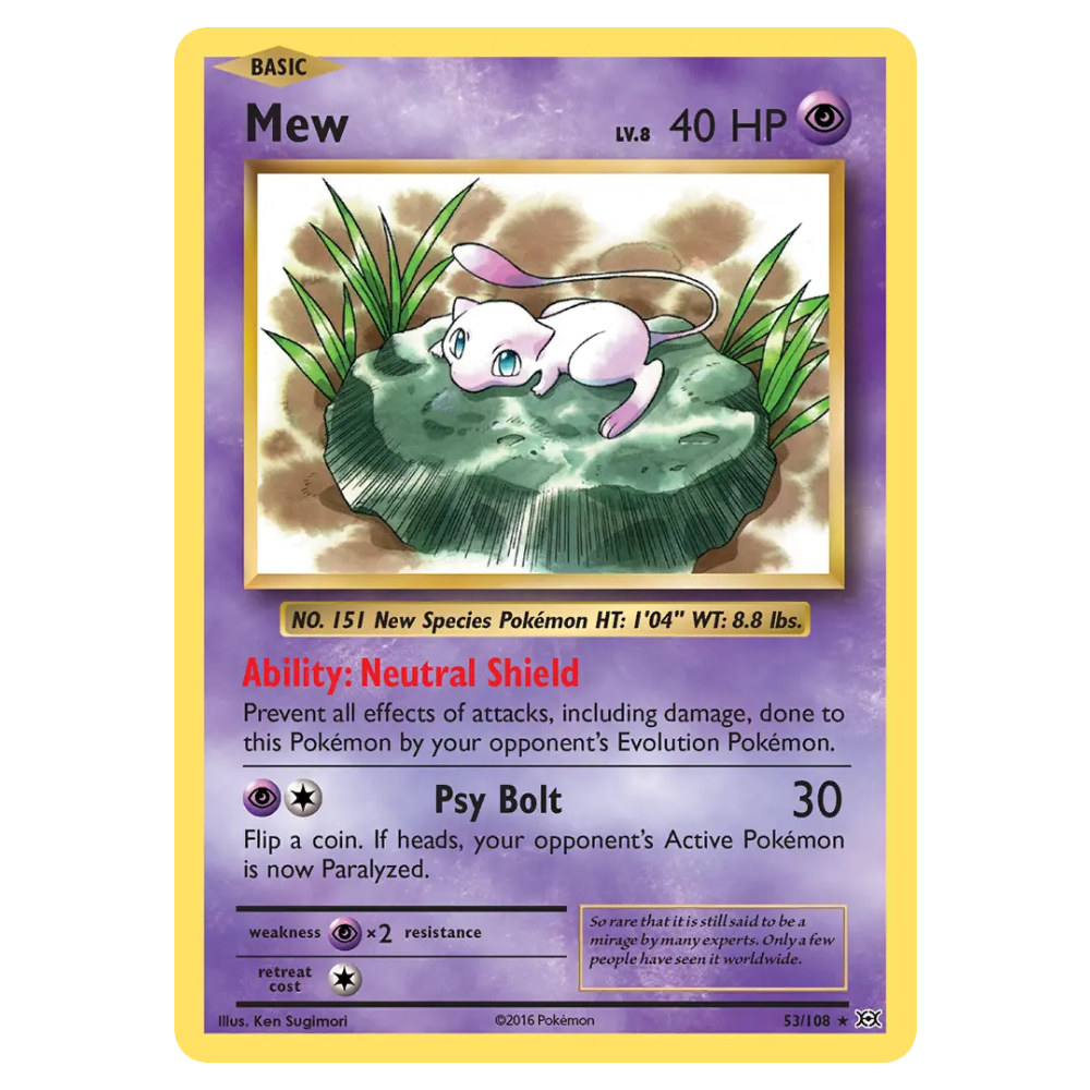 Mew #53 Evolutions Holo (GOOD)