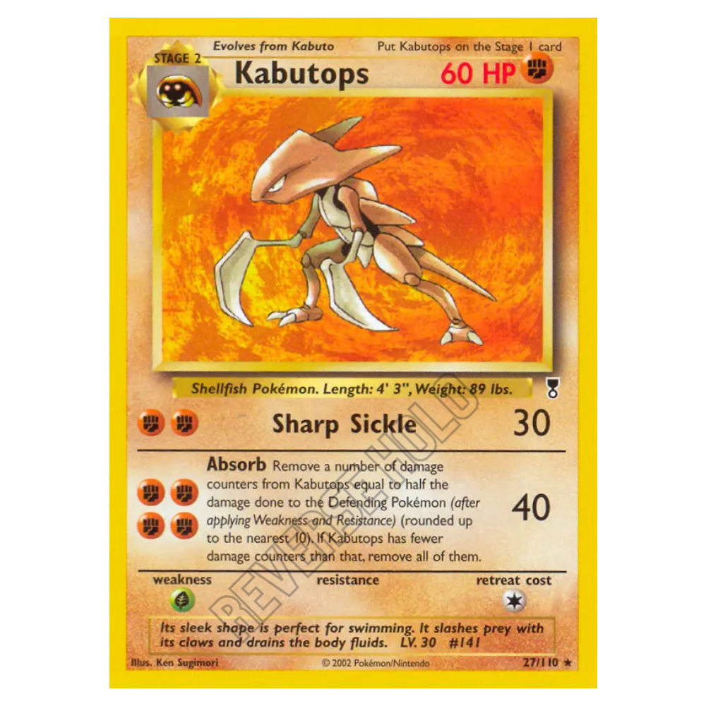 Kabutops #27 Legendary Collection Reverse Holo (LP)