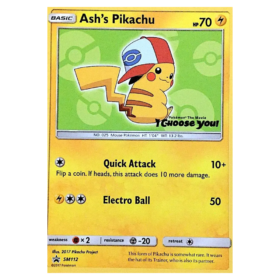 Ash's Pikachu #SM112 SM Black Star Promos (NM)