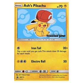 Ash's Pikachu #SM113 SM Black Star Promos (LP)