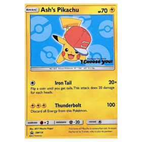 Ash's Pikachu #SM114 SM Black Star Promos (GOOD)