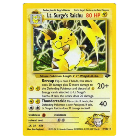 Lt. Surge's Raichu #11 Gym Challenge Holo (LP)