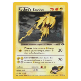 Rocket's Zapdos #15 Gym Challenge Holo (LP)